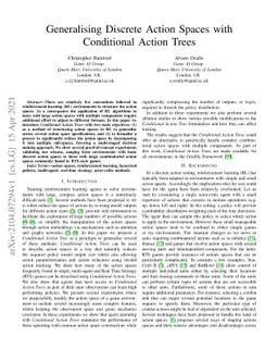 Generalising Discrete Action Spaces with Conditional Action Trees