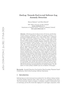 OneLog: Towards End-to-End Training in Software Log Anomaly Detection
