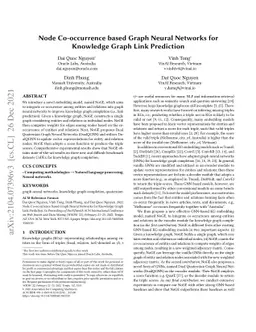 Node Co-occurrence based Graph Neural Networks for Knowledge Graph Link
  Prediction