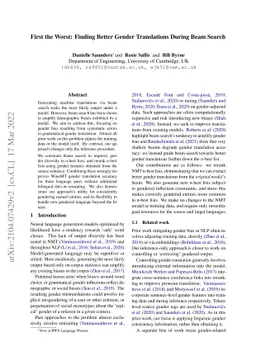 First the worst: Finding better gender translations during beam search