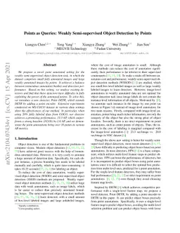 Points as Queries: Weakly Semi-supervised Object Detection by Points