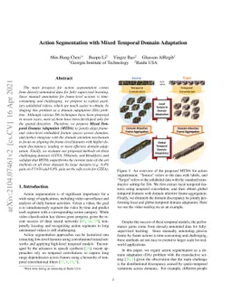 Action Segmentation with Mixed Temporal Domain Adaptation