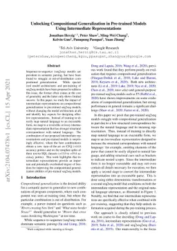 Unlocking Compositional Generalization in Pre-trained Models Using
  Intermediate Representations