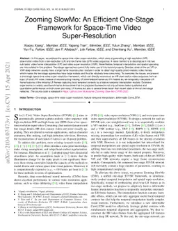 Zooming SlowMo: An Efficient One-Stage Framework for Space-Time Video
  Super-Resolution