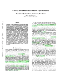 Curiosity-Driven Exploration via Latent Bayesian Surprise