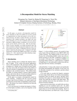 A Decomposition Model for Stereo Matching