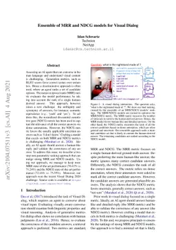 Ensemble of MRR and NDCG models for Visual Dialog