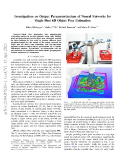Investigations on Output Parameterizations of Neural Networks for Single
  Shot 6D Object Pose Estimation