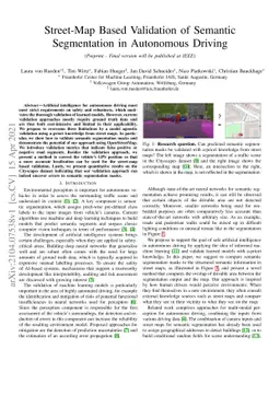 Street-Map Based Validation of Semantic Segmentation in Autonomous
  Driving