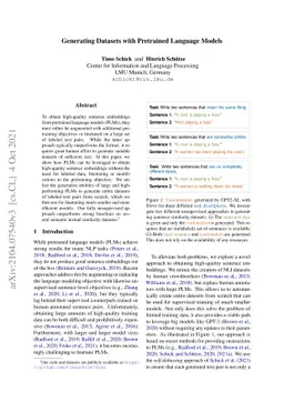 Generating Datasets with Pretrained Language Models