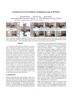 Geometry-Free View Synthesis: Transformers and no 3D Priors
