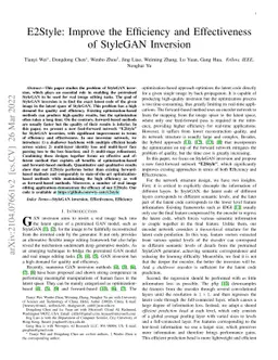 E2Style: Improve the Efficiency and Effectiveness of StyleGAN Inversion