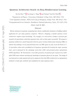 Quantum Architecture Search via Deep Reinforcement Learning