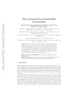 New perspectives on knockoffs construction