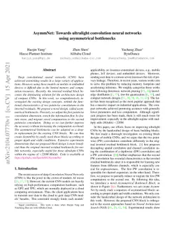 AsymmNet: Towards ultralight convolution neural networks using
  asymmetrical bottlenecks