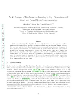 An $L^2$ Analysis of Reinforcement Learning in High Dimensions with
  Kernel and Neural Network Approximation