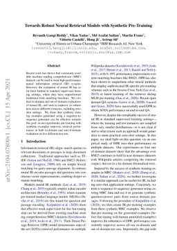Towards Robust Neural Retrieval Models with Synthetic Pre-Training