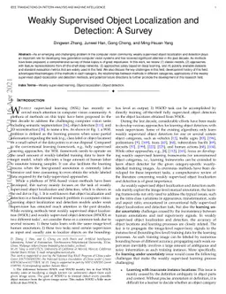 Weakly Supervised Object Localization and Detection: A Survey