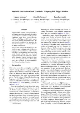 Optimal Size-Performance Tradeoffs: Weighing PoS Tagger Models