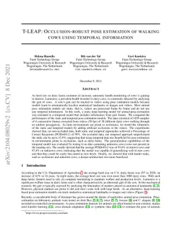 T-LEAP: Occlusion-robust pose estimation of walking cows using temporal
  information