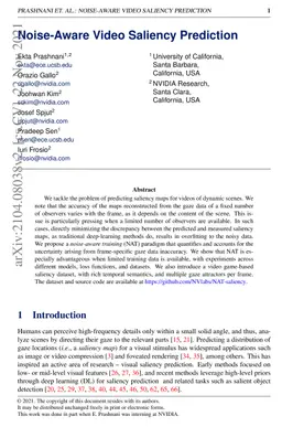Noise-Aware Video Saliency Prediction