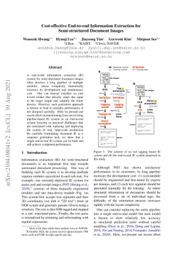 Cost-effective End-to-end Information Extraction for Semi-structured
  Document Images