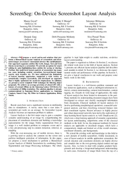 ScreenSeg: On-Device Screenshot Layout Analysis