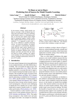 To Share or not to Share: Predicting Sets of Sources for Model Transfer
  Learning