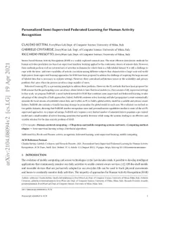 Personalized Semi-Supervised Federated Learning for Human Activity Recognition