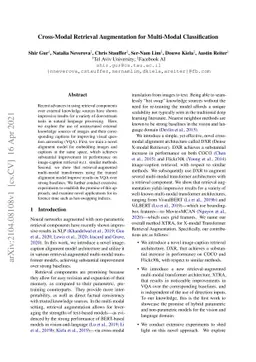 Cross-Modal Retrieval Augmentation for Multi-Modal Classification