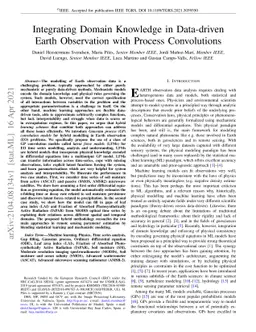 Integrating Domain Knowledge in Data-driven Earth Observation with
  Process Convolutions