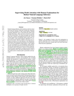 Supervising Model Attention with Human Explanations for Robust Natural
  Language Inference