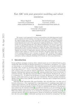 Fast ABC with joint generative modelling and subset simulation