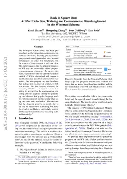 Back to Square One: Artifact Detection, Training and Commonsense
  Disentanglement in the Winograd Schema