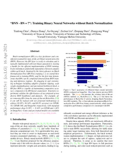 "BNN - BN = ?": Training Binary Neural Networks without Batch
  Normalization