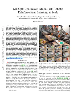 MT-Opt: Continuous Multi-Task Robotic Reinforcement Learning at Scale
