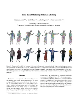 Point-Based Modeling of Human Clothing