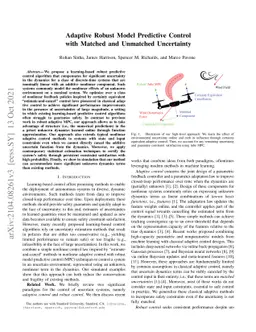 Adaptive Robust Model Predictive Control with Matched and Unmatched
  Uncertainty