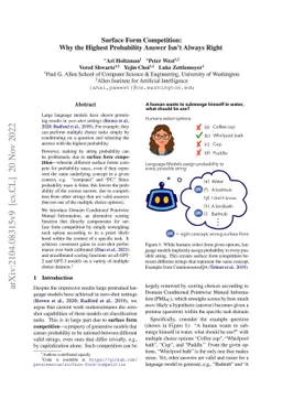 Surface Form Competition: Why the Highest Probability Answer Isn't
  Always Right