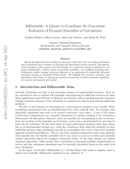 libEnsemble: A Library to Coordinate the Concurrent Evaluation of
  Dynamic Ensembles of Calculations