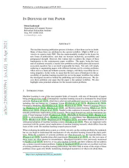 In Defense of the Paper