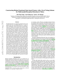Constructing Robust Emotional State-based Feature with a Novel Voting
  Scheme for Multi-modal Deception Detection in Videos
