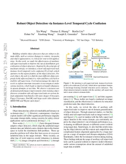 Robust Object Detection via Instance-Level Temporal Cycle Confusion