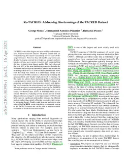 Re-TACRED: Addressing Shortcomings of the TACRED Dataset