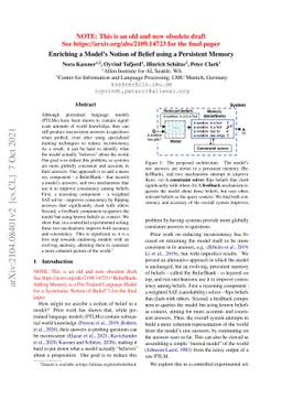 Enriching a Model's Notion of Belief using a Persistent Memory