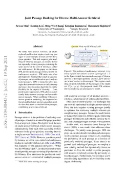 Joint Passage Ranking for Diverse Multi-Answer Retrieval