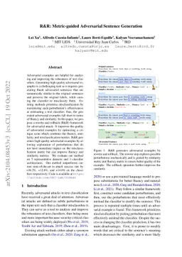 R&R: Metric-guided Adversarial Sentence Generation