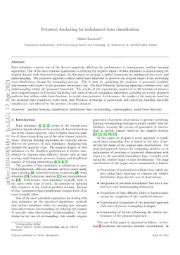 Potential Anchoring for imbalanced data classification