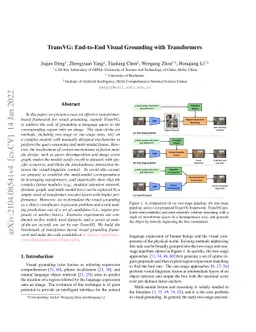 TransVG: End-to-End Visual Grounding with Transformers