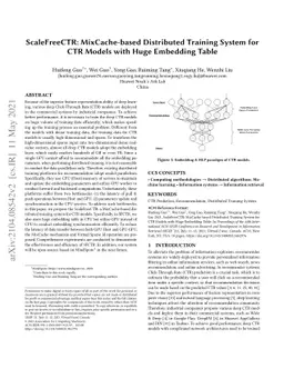 ScaleFreeCTR: MixCache-based Distributed Training System for CTR Models
  with Huge Embedding Table